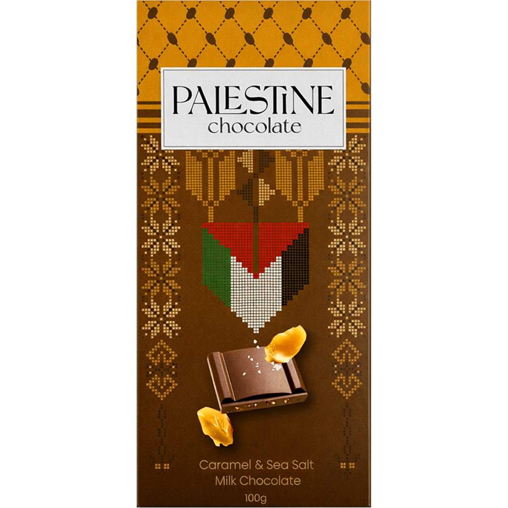 Palestine Chocolate – Karamell & Meersalz in Vollmilchschokolade 100 g